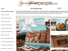 Tablet Screenshot of gourmetfoodgiftpeople.com